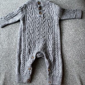 GAP Gray Cable Knit One Piece